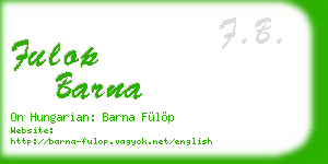 fulop barna business card